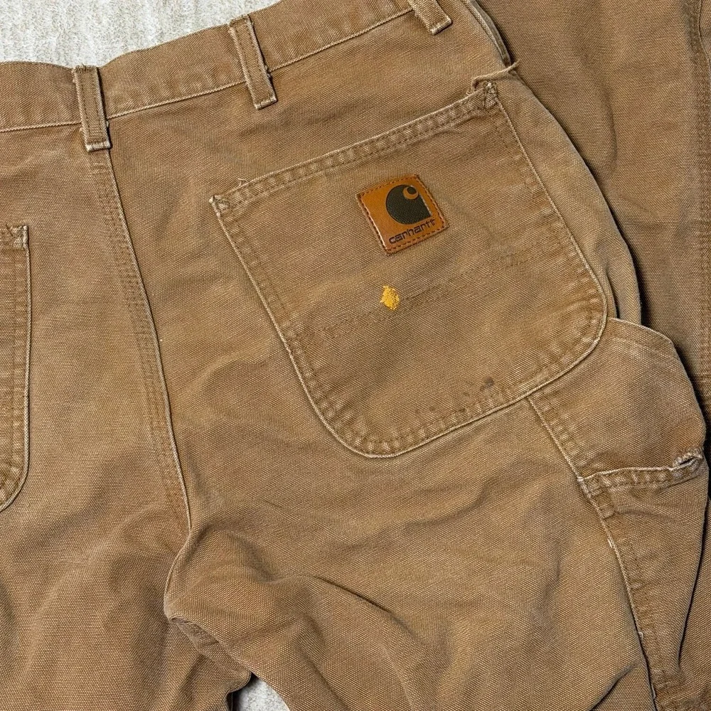 Vintage Carhartt B11 BRN Duck Canvas Work Dungaree Pants Brown 36x30 Carpenter